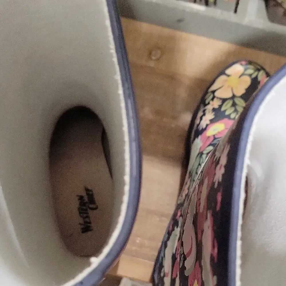 Western Chief Garden Rain Boots Womens Sz 8 Multicolor Floral Gorpcore, Utility
